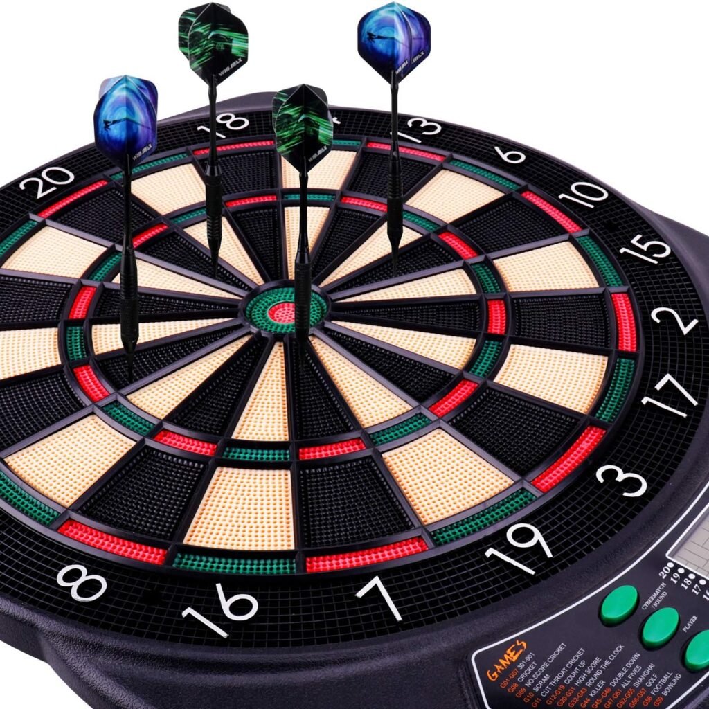 Digitaal dartbord met darts, LED-display, meerdere spelmodi, geluidsfeedback en adapter