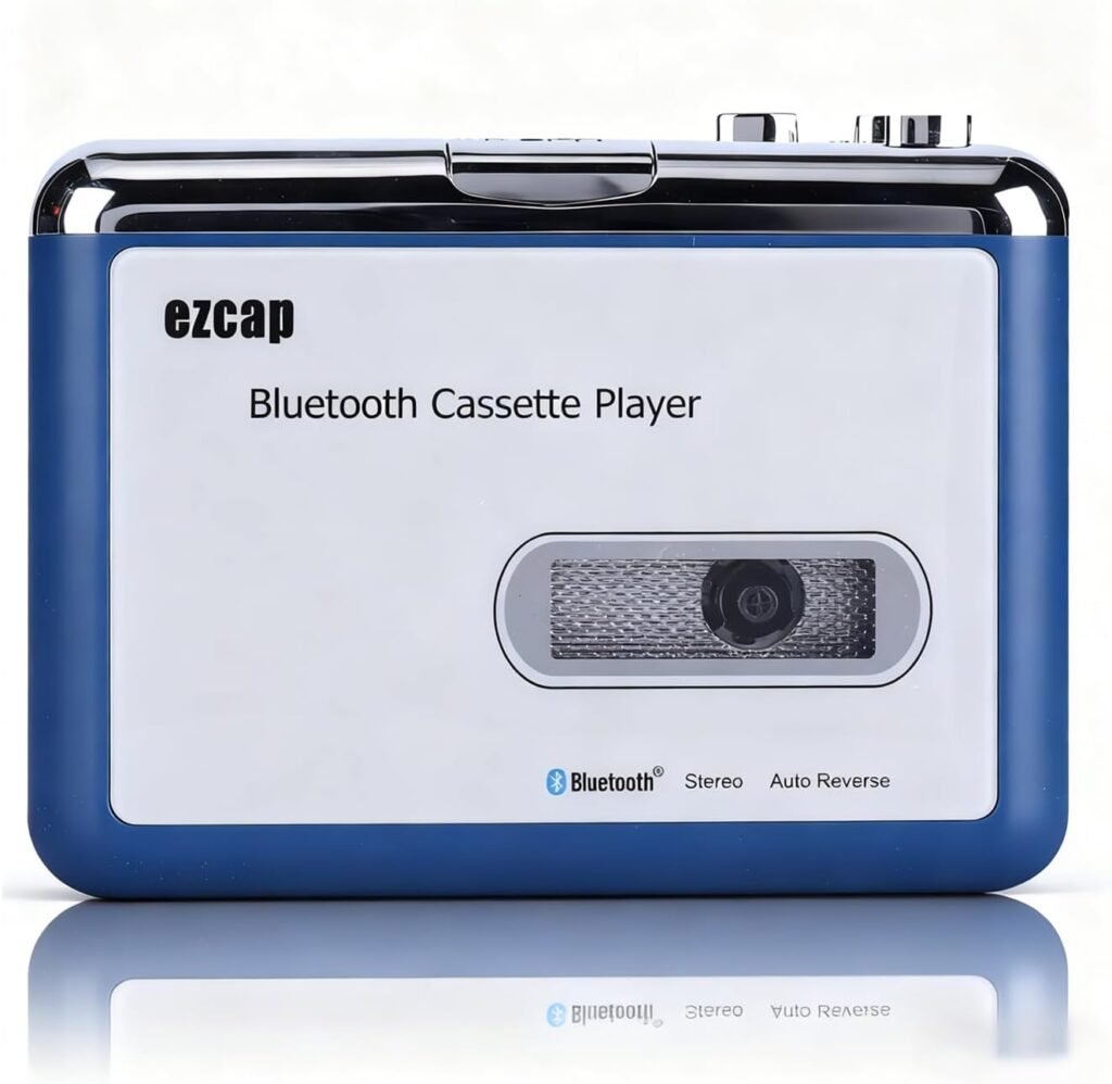 Bluetooth cassette speler met Auto Reverse, draagbaar ontwerp en Bluetooth-uitgang voor koptelefoon en luidspreker