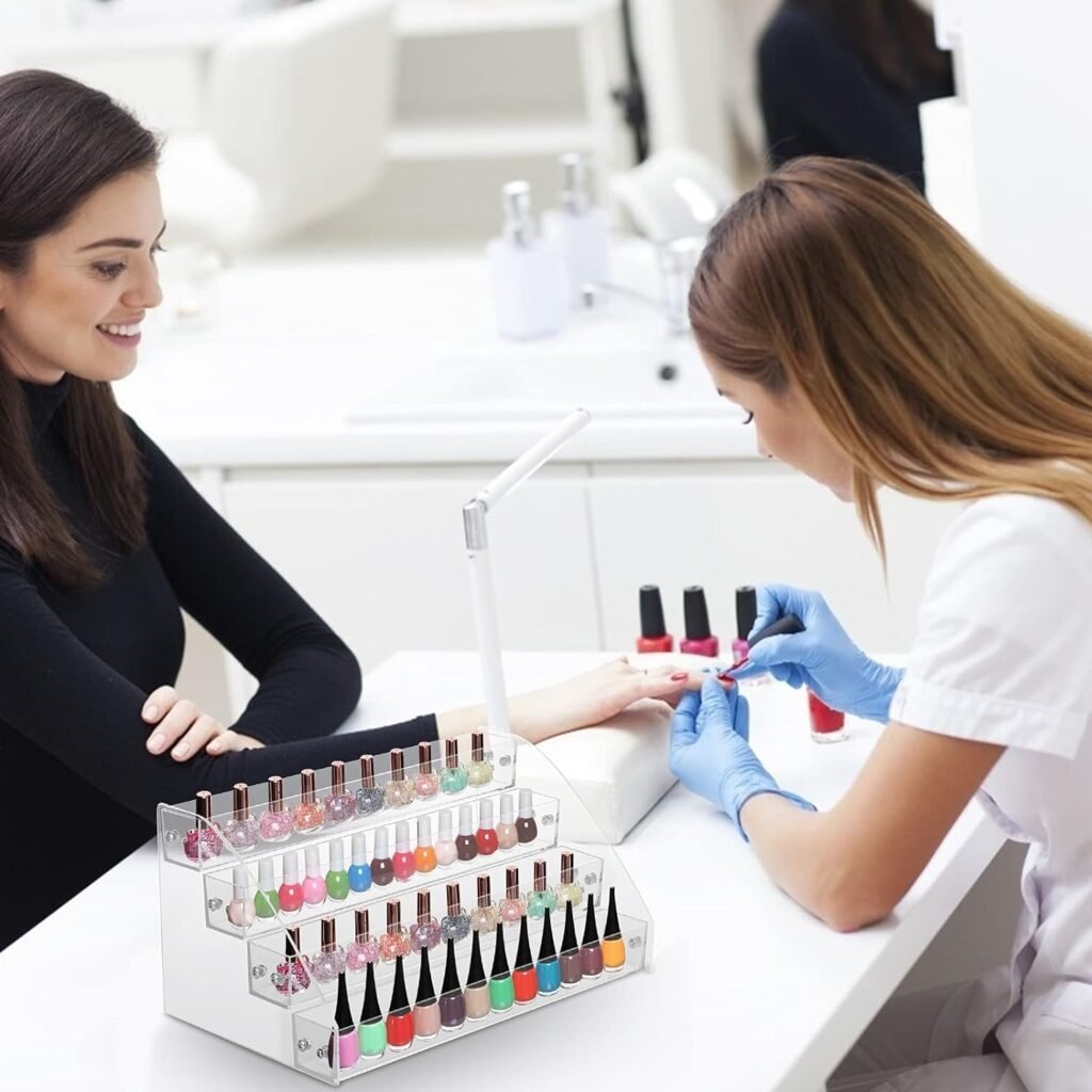 Transparante nagellakhouder voor het overzichtelijk organiseren en opbergen van nagellak en cosmetica