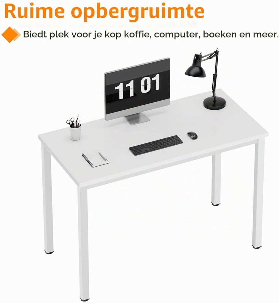 Computerbureau 80x40x75 cm als functionele werktafel voor thuiswerken en studeren