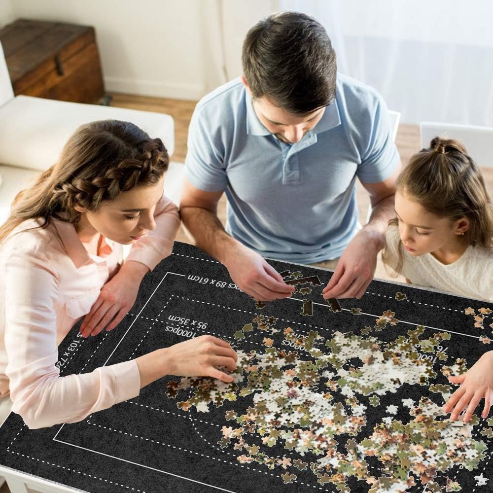 Puzzelmap met puzzelmat en vilten ondergrond voor puzzels en creatief spel