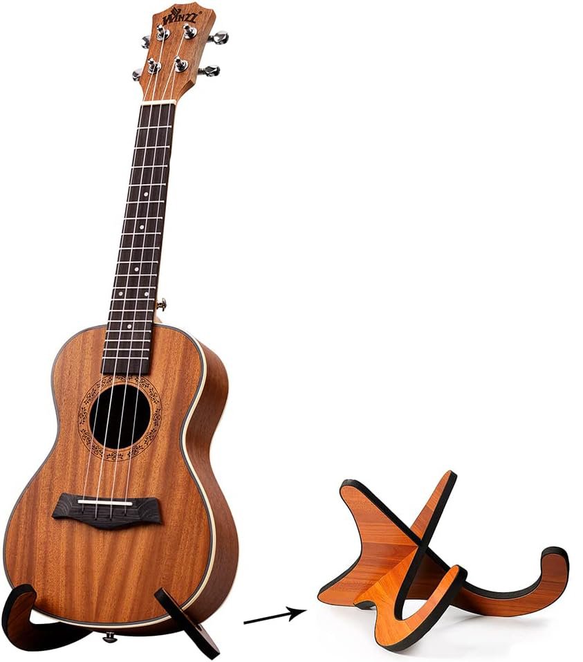 Concert ukulele 23 inch van mahonie hout met standaard en capo voor beginners