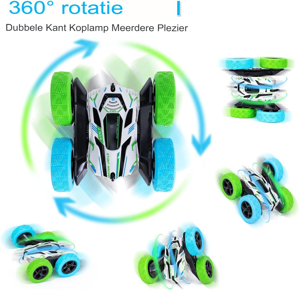 RC auto 4WD offroad speelgoedauto met afstandsbediening en verlichting voor kinderen