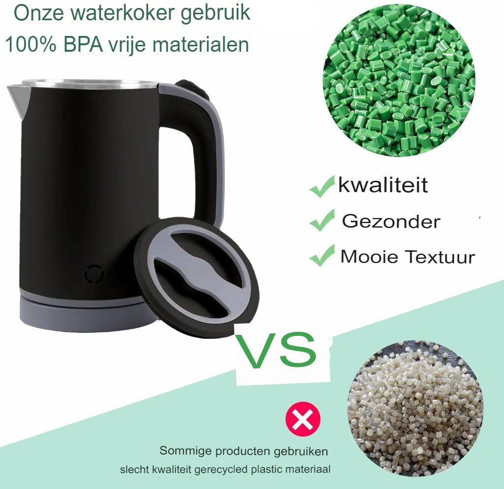 Draagbare reiswaterkoker voor onderweg, compacte mini waterkoker voor reizen en kamperen