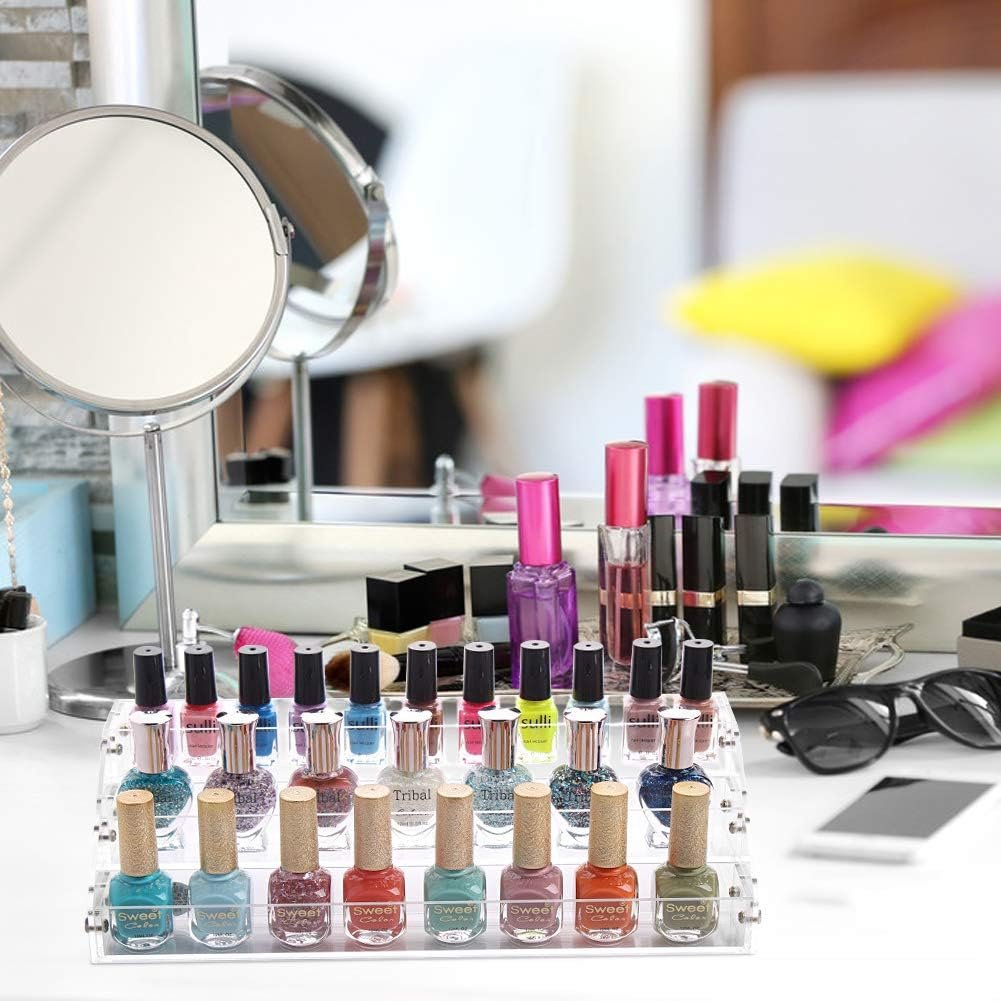 Transparante nagellakhouder van acryl voor nagellakflessen en cosmetica