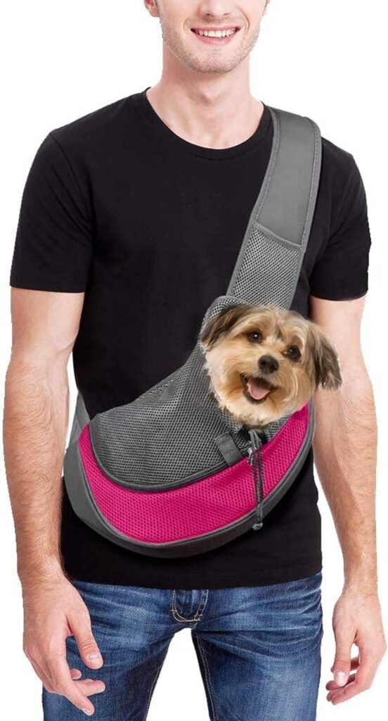 Hondendraagtas voor puppy’s met verstelbare schouderriem voor wandelen en reizen
