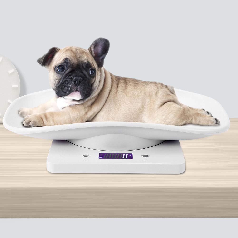 Digitale huisdierenweegschaal met LCD-scherm en tarrafunctie voor nauwkeurige gewichtsmeting bij katten en honden