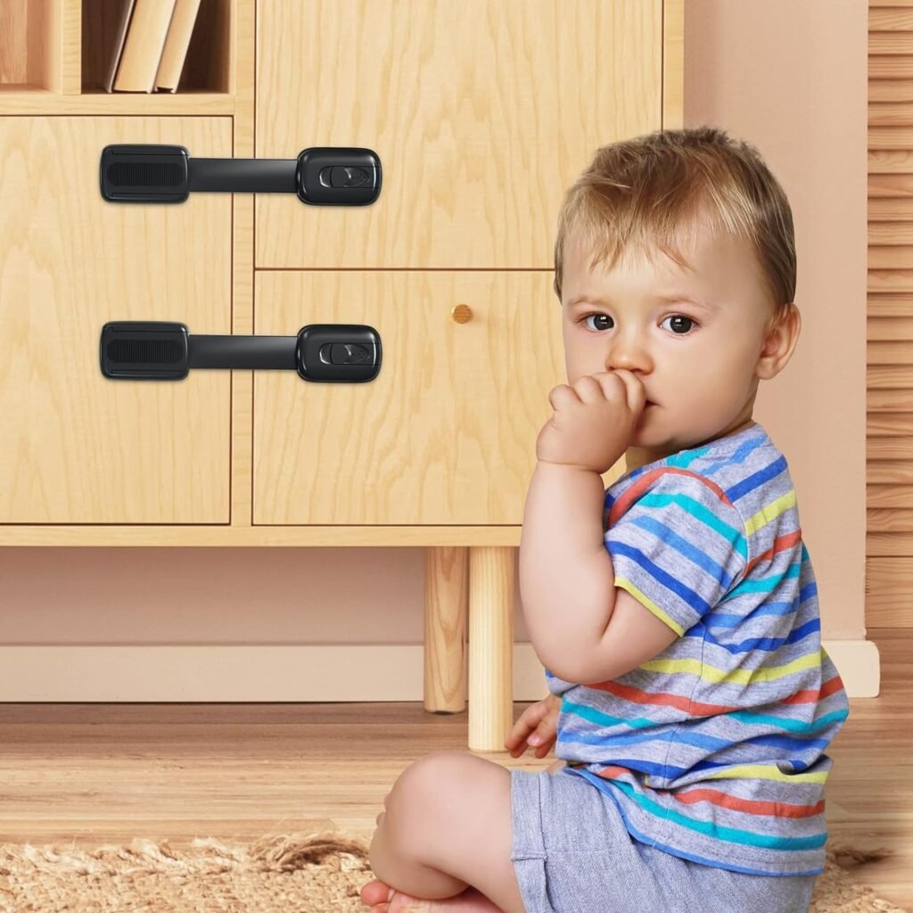 Verstelbaar zelfklevend kinderslot voor kastjes en laden, set van 7 stuks