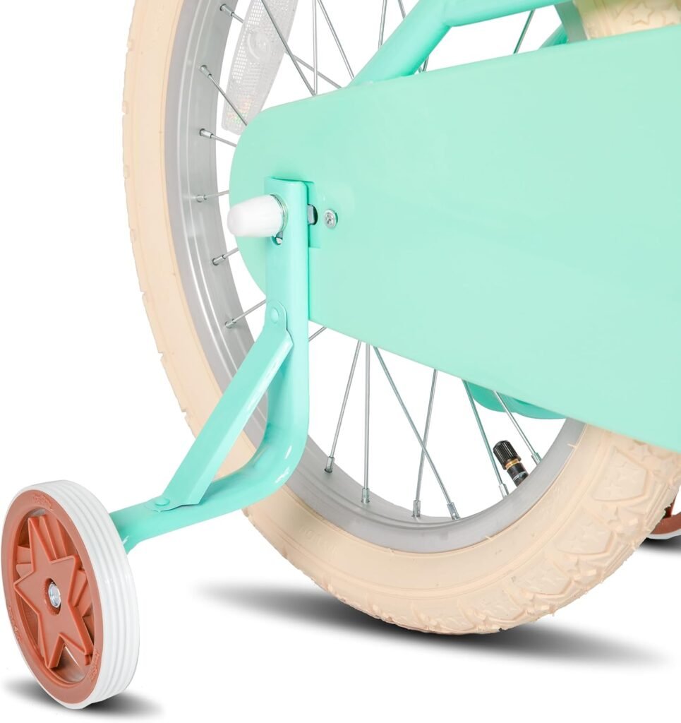 Meisjesfiets met mandje, standaard en zijwieltjes in retrostijl, verkrijgbaar in 12, 14, 16 en 20 inch voor kinderen van 2 tot 12 jaar