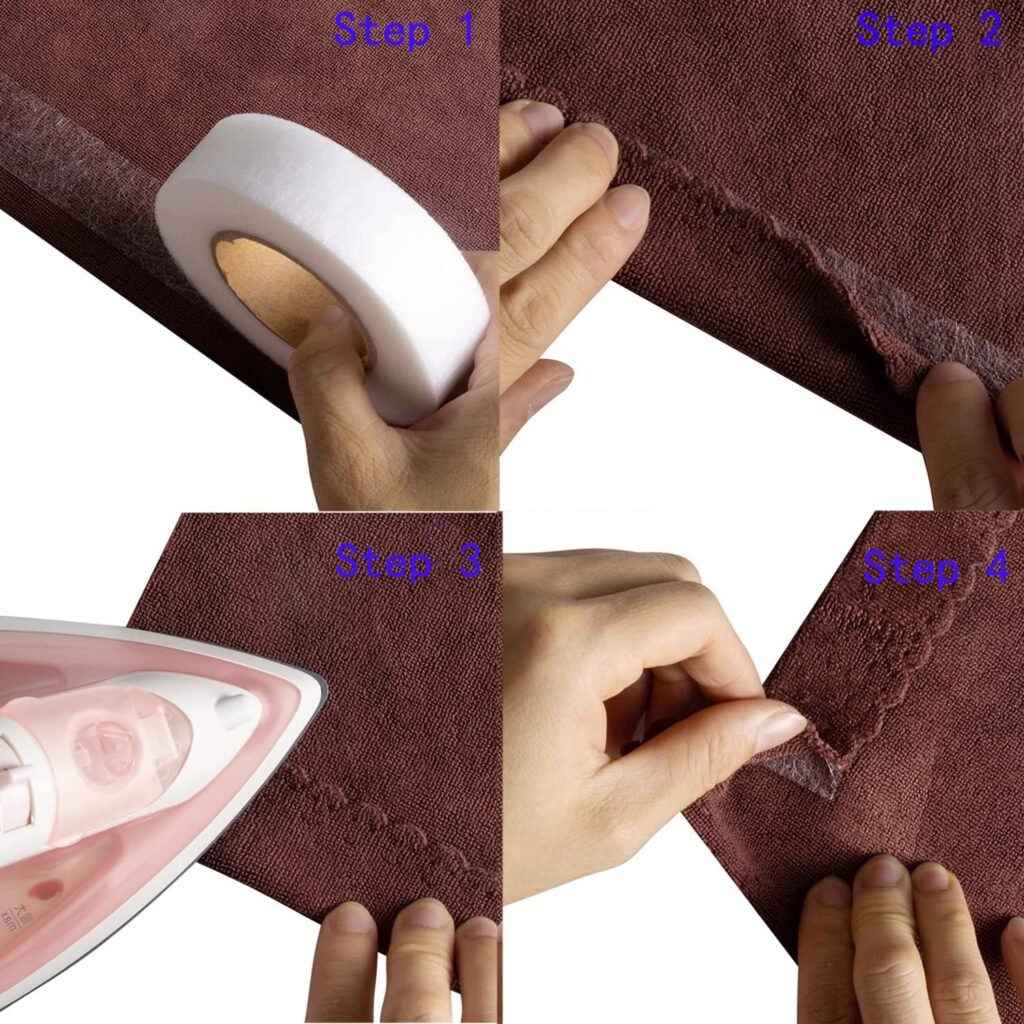 Strijkband voor het wasbestendig omzomen van kleding en gordijnen zonder naaien