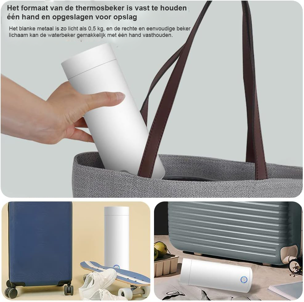 Draagbare elektrische mini waterkoker van roestvrij staal met automatische uitschakeling voor koffie, thee en camping