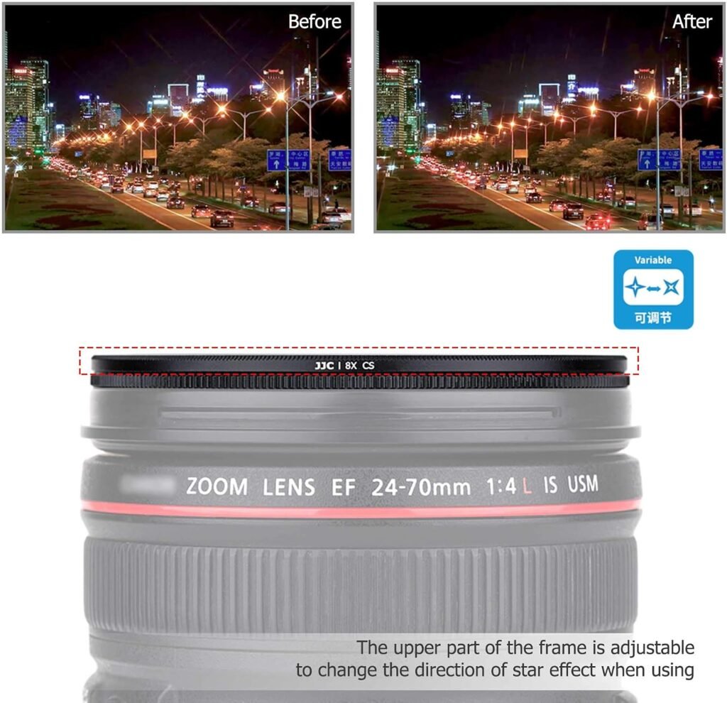 Sterfilter Set 62 mm 3-delig - Starburst Lensfilters voor DSLR Camera - Creatieve Stereffecten en Lichtreflecties - Inclusief Beschermende Filtertas