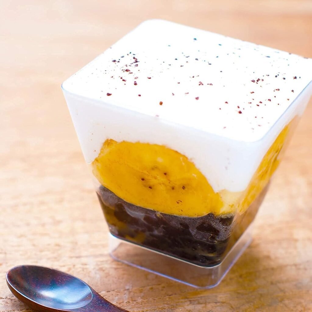 Herbruikbare Plastic Dessertbekers - Transparante Toetjesbekers voor Tiramisu, IJs en Pudding - Serveerset voor Feesten en Bijeenkomsten