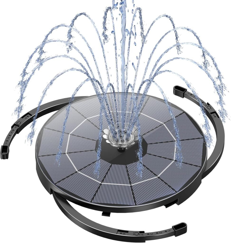 Zonne-energie Vijverfontein met Zonnepaneel - Draadloze Waterpomp voor Tuinvijver - Variabele Fonteinpatronen - Energiezuinige Vijverdecoratie