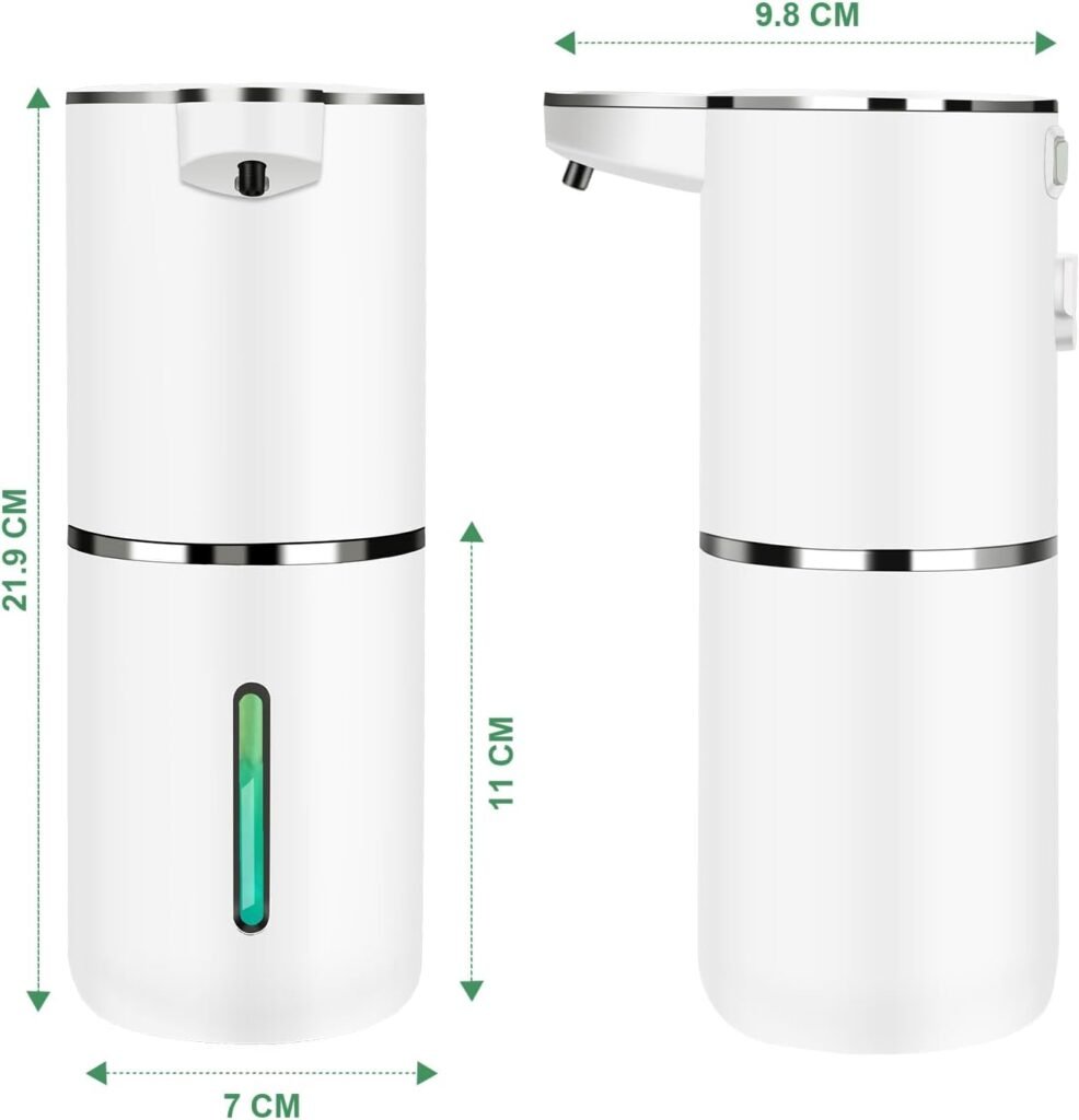 Automatische zeepdispenser met sensor, USB-oplaadbaar, contactloos en geschikt voor wandmontage
