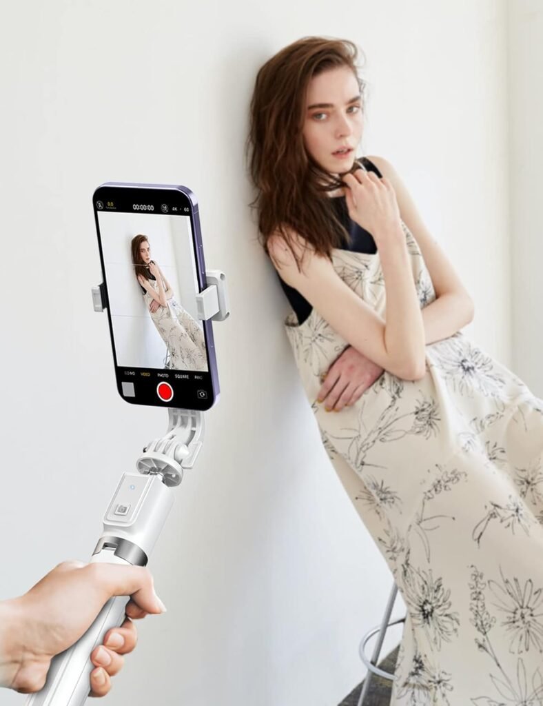 Smartphone statief met Bluetooth afstandsbediening, 360° draaibaar en compact draagbaar