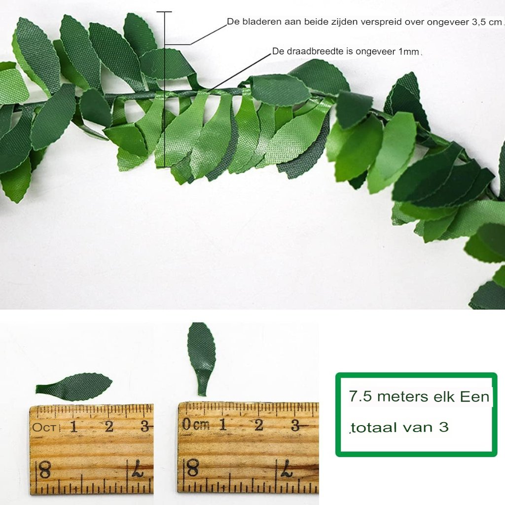 Kunstmatige klimop slinger als groene wanddecoratie voor bruiloft en tuin