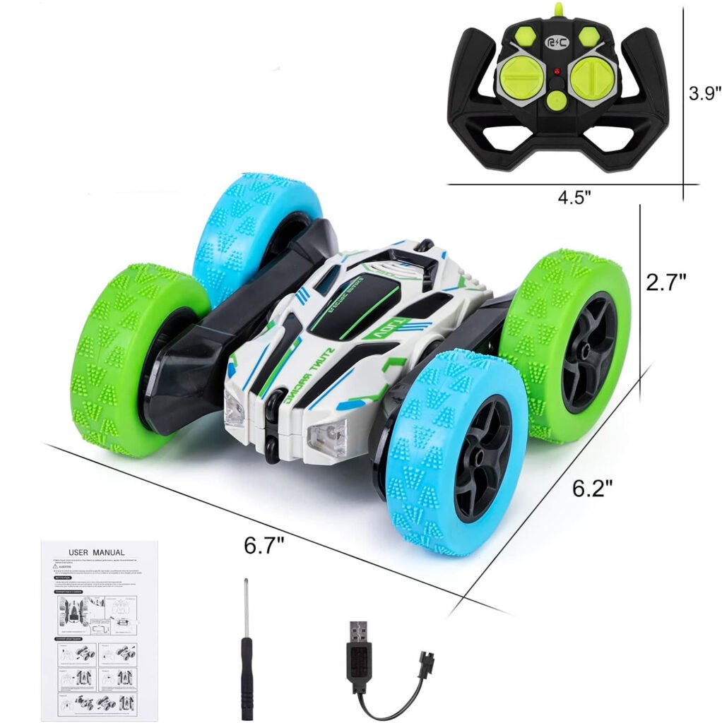 RC auto 4WD offroad speelgoedauto met afstandsbediening en verlichting voor kinderen