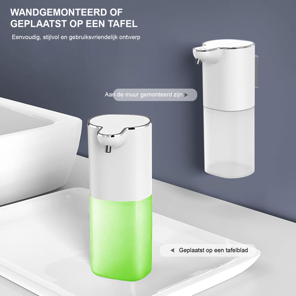 Automatische zeepdispenser met bewegingssensor en USB-oplaadbare schuimfunctie