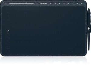 Tekentablet 10×6 inch met Batterijvrije Pen – Digitale Tekentablet met Kantelfunctie en Multimedia Toetsen – Stylus voor Windows, Mac OS en Android – Sterrenblauw