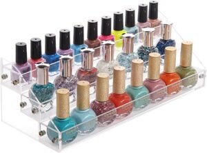 Nagellakhouder Acryl – Transparante Nagellakstandaard – Cosmetica Organizer – Opbergrek voor Nagellakflessen en Cosmetica