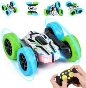 RC Auto 4WD – Offroad Speelgoedauto met Afstandsbediening – Stuntauto met Verlichting – Oplaadbare Batterijen – Voor Binnen en Buiten