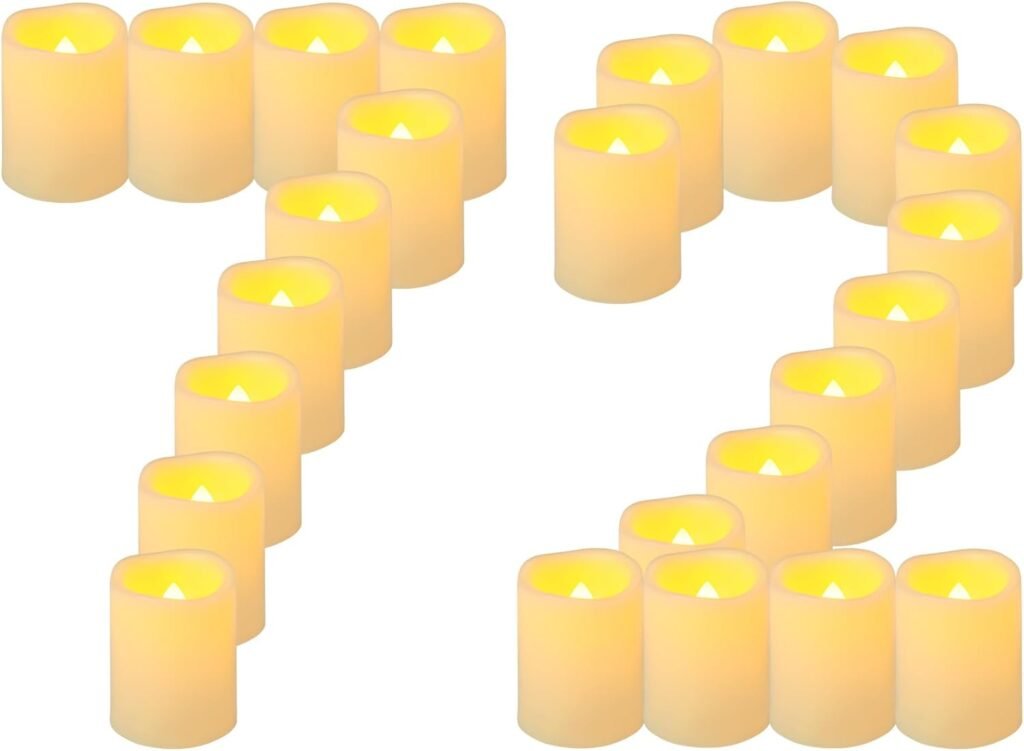 72 LED waxinelichtjes met flikkerend licht, 5 cm, voor decoratie en feestgelegenheden