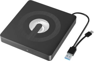 Extern DVD Station USB 3.0 – Externe CD- en DVD-speler voor Laptop en Pc – DVD-RW Optische Drive Behuizing – USB 2.0, 5 Gbps, 12,7 mm en 9,5 mm