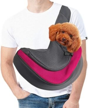 Hondendraagtas voor puppy’s met verstelbare schouderriem voor wandelen en reizen