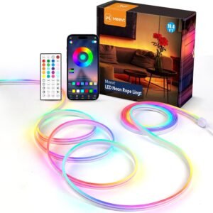 Neon LED Strip 5 Meter RGB – Flexibele Neonverlichting met App-bediening en Muzieksynchronisatie – Waterdichte Lichtstrip IP65 voor Binnen en Buiten
