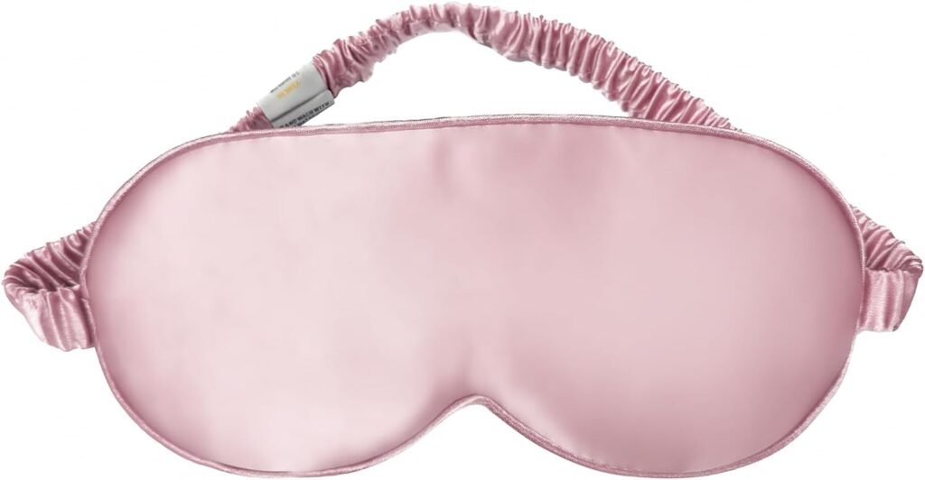 Biologisch moerbeizijde slaapmasker met verstelbare band en lichtblokkerende werking, inclusief opbergtasje