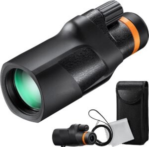 Monoculair Telescoop 12×50 HD – Verrekijker voor Vogelspotten en Wandelen – Smartphonehouder met Arca-interface – IP66 Waterdicht, Zwart