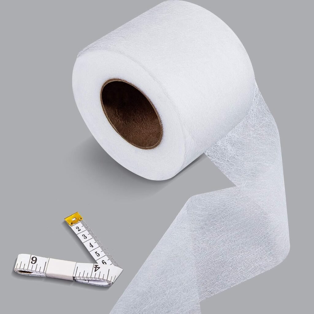 Witte strijkbare zoomtape van 30 meter, 6 cm breed, voor jeans, broeken, kleding en gordijnen zonder naaien, inclusief meetlint