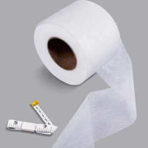 Strijkband voor Zomen 30 Meter – Strijkbare Textieltape Zonder Naaien – Zoomtape voor Broeken, Jeans en Gordijnen – Wit, 6 cm Breed Inclusief Meetlint