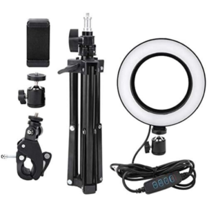 LED Ringlamp 6 Inch met Instelbare Helderheid – Dimbare Selfielamp met 3 Verlichtingsmodi – Fotografie, YouTube, Make-up en Vlogs