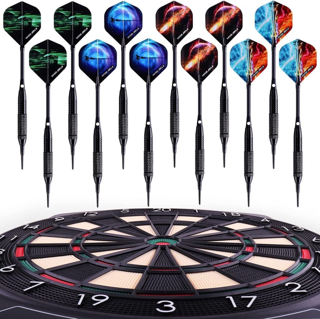Digitaal dartbord met darts, LED-display, meerdere spelmodi, geluidsfeedback en adapter