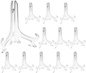 Bordenstandaard Set van 12 – Verstelbare Kunststof Standaards – Inklapbare Fotohouders voor Borden, Foto’s en Decoratie – Draagbaar voor Bruiloften en Evenementen