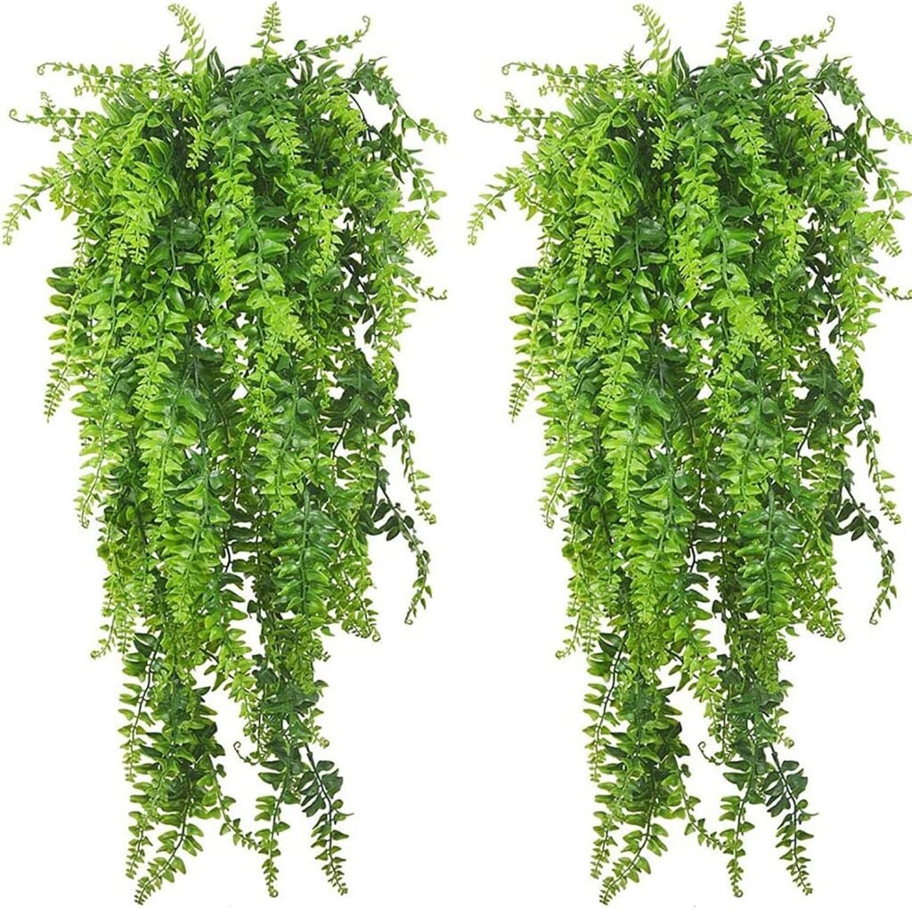 Kunstmatige hangplanten voor terrarium met zuignap, reptielendecoratie voor hagedissen en gekko’s