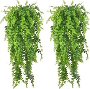 Kunstmatige hangplanten voor terrarium met zuignap, reptielendecoratie voor hagedissen en gekko’s