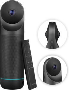 360 Graden Vergadercamera – Video Conferentiecamera met Automatische Sprekerfocus – Intelligente Zoom en Audio – Voor Kleine en Grote Vergaderruimtes
