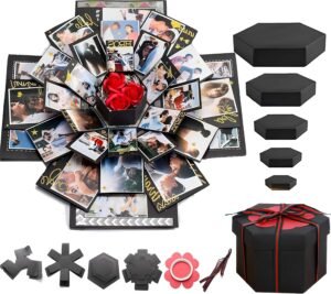 Explosiedoos Geschenkset – Verrassingsbox voor Verjaardag en Moederdag – Creatieve Cadeaubox met Unieke Herinneringen en Emotionele Verrassingen