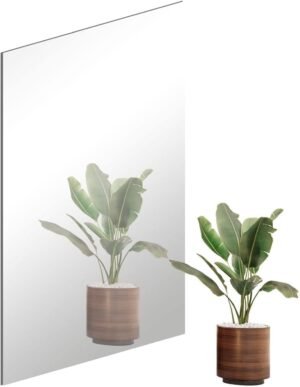 Zelfklevende rechthoekige spiegeltegels 60 x 40 cm met hoogglans afwerking voor wanddecoratie