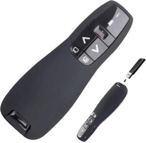 Draadloze Presenter met Laserpointer – PowerPoint Afstandsbediening voor Presentaties – Ergonomisch Ontwerp met Plug-and-Play Functie