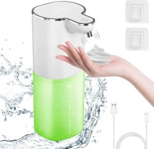 Automatische Zeepdispenser – USB Oplaadbaar – Schuimzeepdispenser met Bewegingssensor – Wandzeepdispenser – Hygiënische Handzeepdispenser