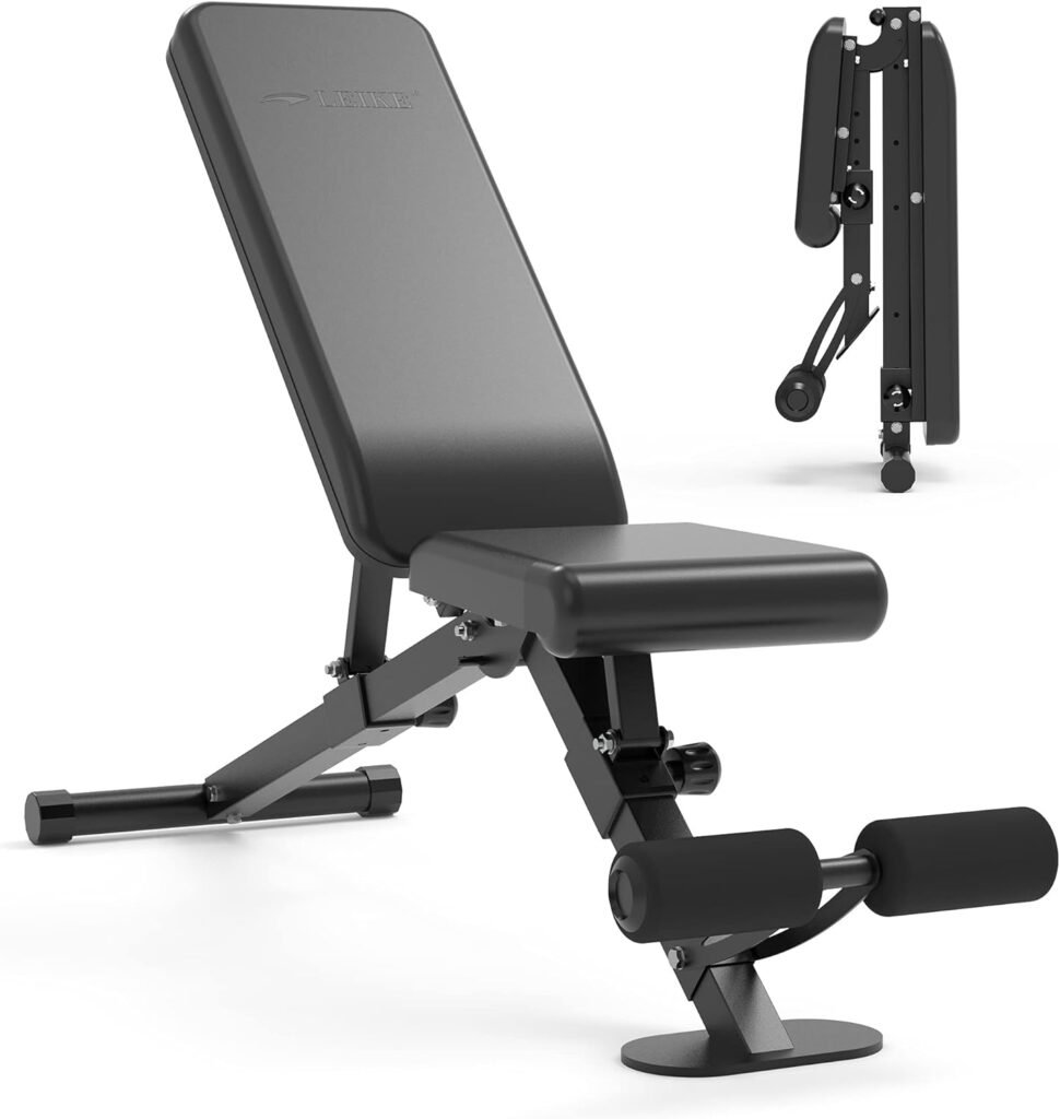 Verstelbare zwarte trainingsbank voor thuisfitness met incline en decline functies