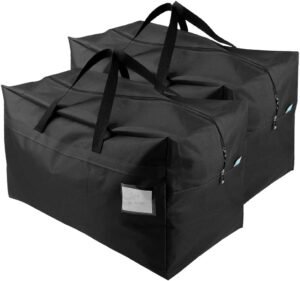 Opvouwbare Reistas 2-Pack Zwart – Grote Weekendtas en Duffle Bag – Voor Vakantie, Kamperen en Zakenreizen – Ruime Reisorganizer voor Auto en RV