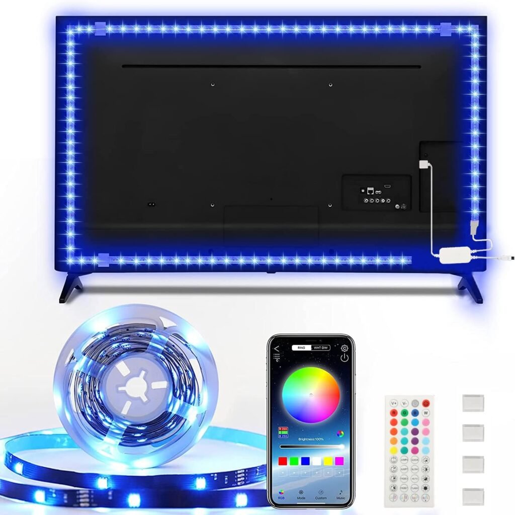 LED strip 5 meter RGB tv-achtergrondverlichting voor 55-75 inch tv en pc met USB-voeding