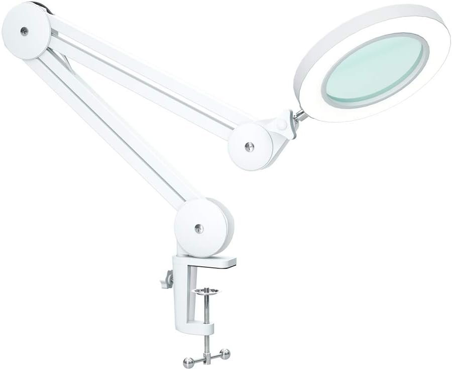 LED vergrootlamp met loep en verstelbare LED-verlichting voor werk en hobby