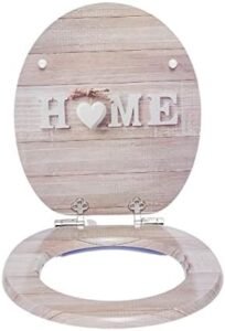 Houten Toiletbril met Softclose – Toiletzitting met Quick Release – Eenvoudig te Reinigen en Monteren – Verstelbare Scharnieren en Stille Sluiting
