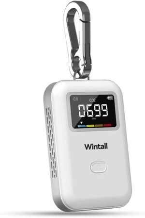 Mini CO2 detector en luchtkwaliteitsmonitor, compacte en draagbare CO2 meter voor thuis, kantoor en buiten